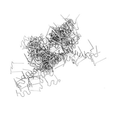 Imagem de 100pcs de Alta Dureza Aço Inoxidável Reparo de Pára -choques pré -corte de Soldagem Grampos 3 Tipos de Traje Disponível para Soldagem Plástica (Roundabout Waveform Type 0,8mm