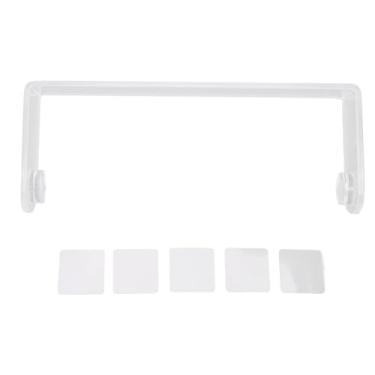 Imagem de Suporte de Toalha de Papel Acrílico, Wall Mount Paper Towel Dispenser, Sob o Armário Auto-adesivo Guardanapo Titular, Pendurado Rolo Dispensador para Cozinha, Banheiro