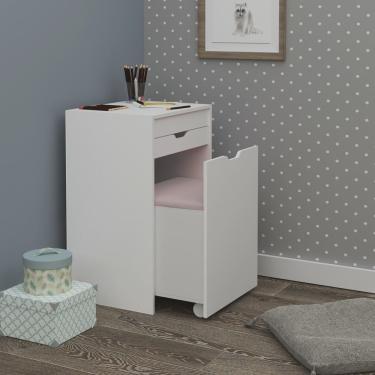 Imagem de Penteadeira Compacta com Espelho Pe2007 Tecno Mobili Branco / Ternura