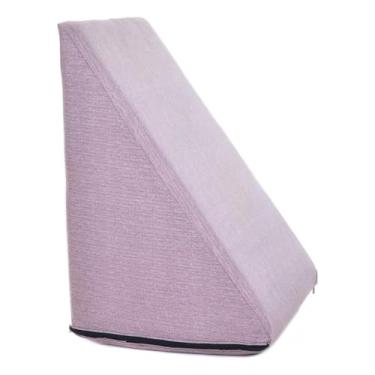 Imagem de Travesseiro Triangular Espuma Encosto Adulto Apoio Costas Repouso Leitura(Rosa Claro,Único)