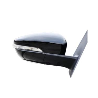 Imagem de Conjunto de espelho lateral externo de carro, conjunto de tampa do espelho retrovisor, moldura de vidro, luz de seta, lâmpada compatível com Lifan 530 X50(Black right)