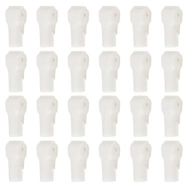 Imagem de PATIKIL Trava de pino de 4 mm, 25 ganchos para quadro de pegboard, travas de gancho anti-varredura e roubo, pinos de plástico para acessórios móveis, loja de roupas, exibição de segurança de varejo