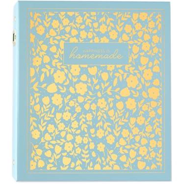 Imagem de Fichário de receitas PPP | Fichário de 3 anéis | Organizador de receitas com 52 bolsos duplos que comporta 104 cartões de receita | 12 abas frente e verso | Tabela de conversão de cozinha | 5 capas de