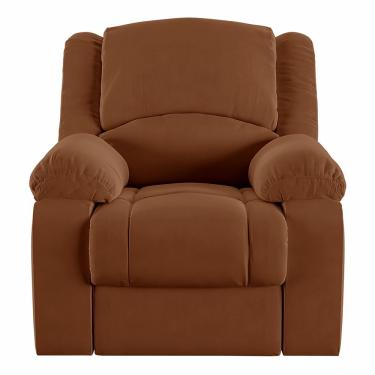 Imagem de Poltrona Do Papai Reclinável Sala De Cinema Barcelona Manual Veludo Terracota