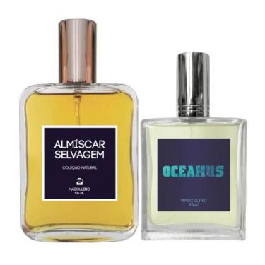 Imagem de Kit Perfume Masculino Almíscar Selvagem 100Ml + Oceanus 50Ml - Essênci