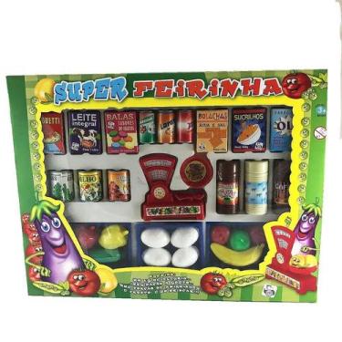 Imagem de Supermercado Infantil Super Feirinha Comidinhas 32 Peças - Pica Pau