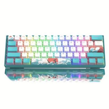 Imagem de Teclado mecânico Womier WK61 RGB com fio 60% com teclas
