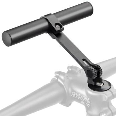Imagem de CyclingDeal Extensor de guidão de bicicleta | Leve e durável de liga de alumínio 15,5 cm Suporte de guidão de bicicleta para suporte de telefone, farol e mais | Fácil de instalar e totalmente