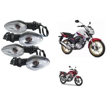 Imagem de Kit 4 Piscas Com Lâmpadas Cg Titan Fan 125 150 160 2014/21 - Dvsc, 4 u