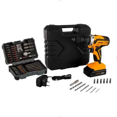 Imagem de Parafusadeira 20v PFV238I Bateria e Carregador Vonder+Jogo de Bits 43 Peças Bosch