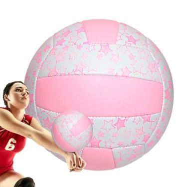 Imagem de Bola De Vôlei Tamanho 5 | Bola Suave Tamanho 5 - Equipamento Desportivo Portátil Bola de Treino Fácil de Controlar para Rapazes Raparigas Jovens Homens Mulheres