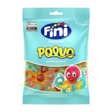 Imagem de Bala Gelatina Fini Polvo Sabores Sortido 80g