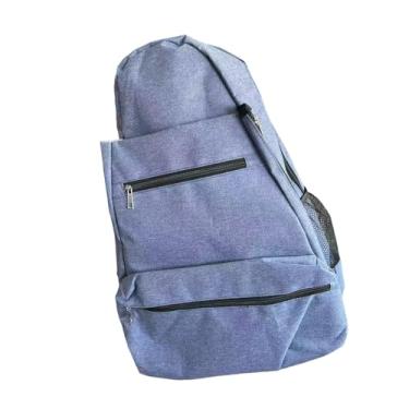 Imagem de menolana Mochila de tênis esportiva portátil resistente à água, grande mochila para raquete de badminton, bolsa de tênis para adultos e crianças, Violeta Azul