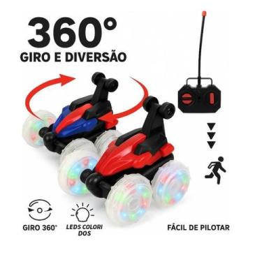 Imagem de Carrinho de Controle Remoto Com Luzes e Som Giro de 360 graus - Sortid