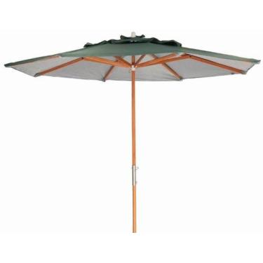 Imagem de Ombrelone Leblon Verde Militar em Madeira Central 2,90 MT(LARG) com Te