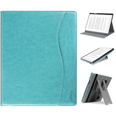 Imagem de HoYiXi Capa para tablet Remarkable 2 de 10,3 polegadas (lançada em 2020). Estojo para tablet de papel digital Remarkable 2 10,3 polegadas com suporte dobrável e bolso para caneta. Verde