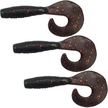 Imagem de Kit 03 Iscas Matadeira Grub Simples 9cm Isca Soft Original Cauda Ativa