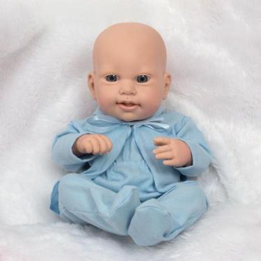 Imagem de Bebe Reborn Menino Luca Vinil Siliconado Com Pagão Azul - Cegonha Rebo