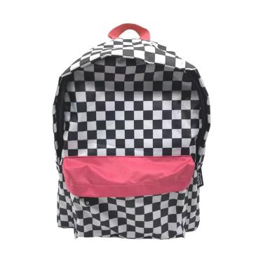 Imagem de Mochila Escolar Estampada Quadriculada Média School Basics Alças Ajustáveis