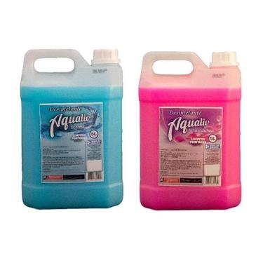 Imagem de Kit 2 Desinfetante Aqualiv Plus Oceanic e Pétala de Rosa 5L - Borlen