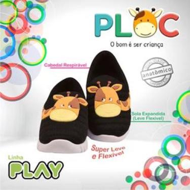 Imagem de Tênis Infantil Menino - PLOC P34 - GIRAFA PLOC, Preto, 24