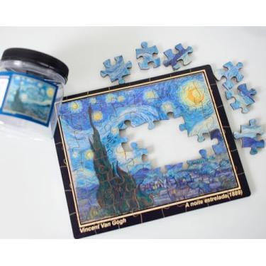 Imagem de Quebra-Cabeça Van Gogh A Noite Estrelada, 48 Peças, Arte Clássica