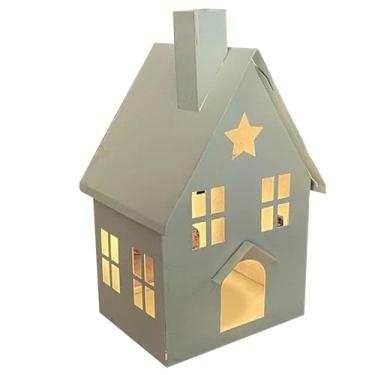 Imagem de Castiçal de casa vintage oco lanterna de ferro suporte de vela decorativa realista para casa, não, branco...