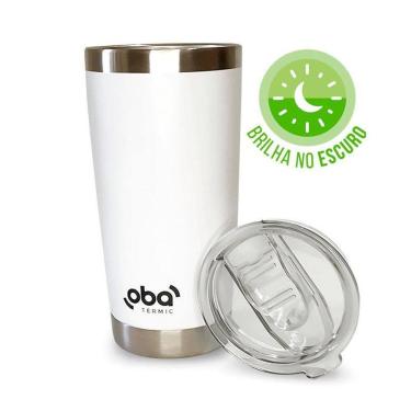Imagem de Copo Térmico Oba Térmic 591ml - Branco Brilha