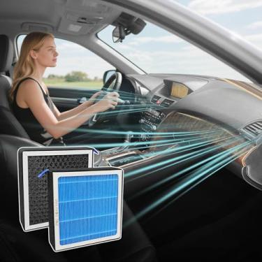 Imagem de MASHA Filtro de ar de cabine HEPA para Acura CSX ILX MDX RDX RL RLX TL TLX TSX ZDX, com filtros de ar de substituição de carbono ativado