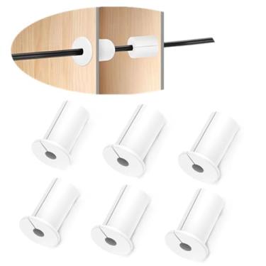 Imagem de 6 argolas de parede de silicone Starlink de 1,9 cm para Internet, bucha de parede impermeável para organizar cabos de proteção, branco