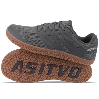 Imagem de ASITVO Tênis De Caminhada Largo Masculino Descalço Com Solado Zero Drop, Minimalista, Com Biqueira Larga, Tamanho 8, Tpu, Sem Costura, Para Cross-Trainer, Casual, Cinza Escuro 41