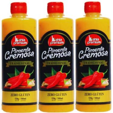 Imagem de Molho Pimenta Cremosa Kit 3 Unidades Sabor Azeitonas Picância Moderada
