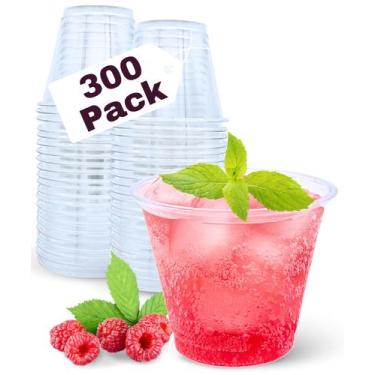 Imagem de Copos de plástico Aatriet, pacote 300, 270 ml, descartáveis transparen