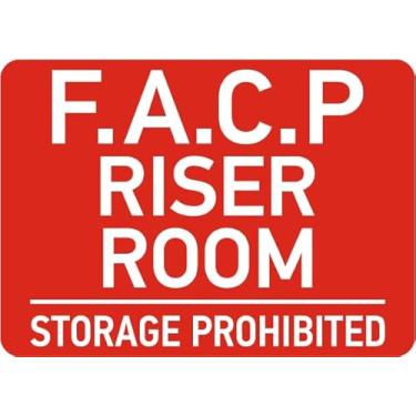 Imagem de F.A.C.P Riser Room Placa de incêndio/Saída de Emergência Sprinkler Sinais Metal Tin 20 x 30 cm para casa ou trabalho