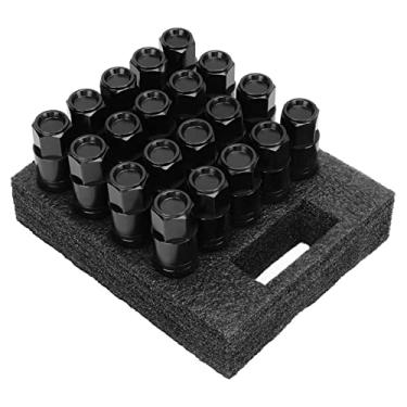 Imagem de Zhjvihx M14x1.5 Parafusos de Lugo de 20pcs Estendidos para Espaçadores de Rodas, Parafusos de Roda do Assento de Cone de Pinça de Pântio Acessórios de Carro Universal para Automóveis, (Preto)