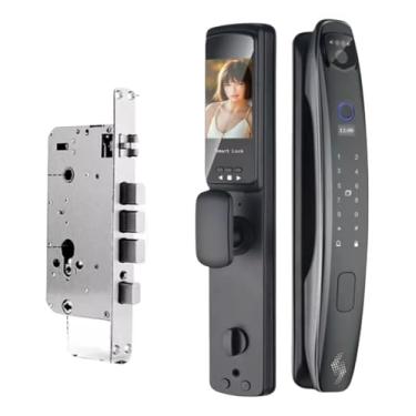 Imagem de Fechadura Digital Eletrônica Mfr S928 Wifi Automatizada Com Tela Bateria Recarregável