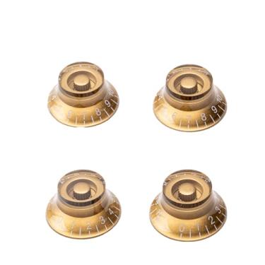 Imagem de DIAO79NI Puxadores de cartola tamanho métrico 18 estrias para guitarra elétrica Epiphone Les Paul SG, dourado/branco (conjunto de 4)