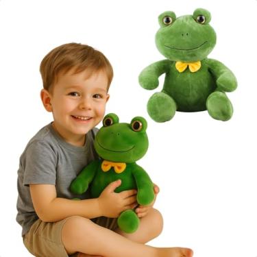 Imagem de Boneco de Pelúcia Sapo De Pelúcia Sapinho Macio Antialérgico 23cm Verde Infantil para Crianças Sapinho Macio Antialérgica Brinquedo Sapo Verde Infantil Presente dia das crianças Natal Ano Novo
