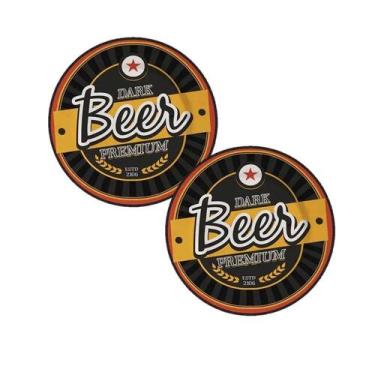 Imagem de Jg 2 Pratos Sobremesa Cerâmica Alleanza Beer Preto 2ª Linha