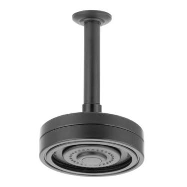 Imagem de Chuveiro Ducha Autolimpante Redondo Black C/Braço De Teto - Modelar