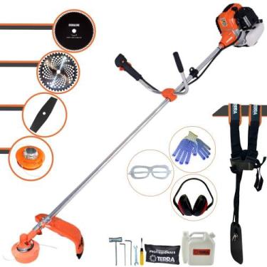 Imagem de Máquina de Cortar Grama Robusta À Gasolina Terra GR520XP Motor 2T 52cc