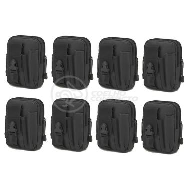 Imagem de Kit 8 Bolsas Pretas Conjunto De Sobrevivência E Atividades Camping preto