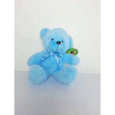 Imagem de Urso Fofura Azul de Pelúcia 17 cm - Tuka Toy