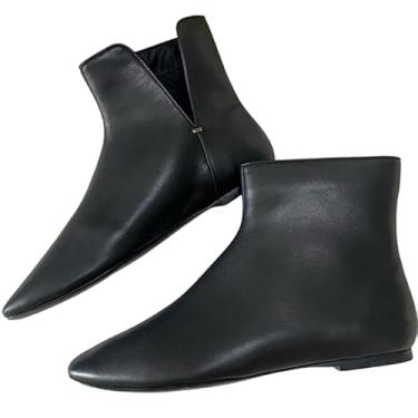 Imagem de Archicolor Botas femininas modernas francesas, sapatos femininos nórdicos minimalistas de lã botas de neve de inverno para mulheres, Preto, 37