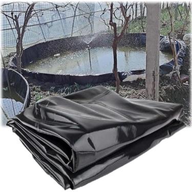 Imagem de Revestimento de lagoa para jardim 2 x 4 m 5 x 5 m 7 x 2 m 9 x 3 m 10 x 9 m membrana de paisagismo de serviço pesado filme de geotextil flexível camada subjacente de HDPE para reservatório piscina de