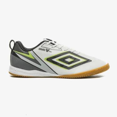 Imagem de Chuteira Futsal Sala V Bump Pro Umbro Unissex, Branco, Preto, 41, Unis