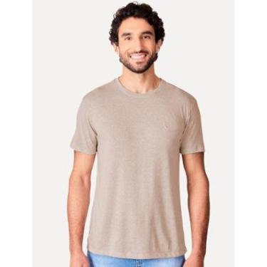 Imagem de Camiseta Reserva Masculina Slim Malha Pêssego Cáqui Mescla-Masculino