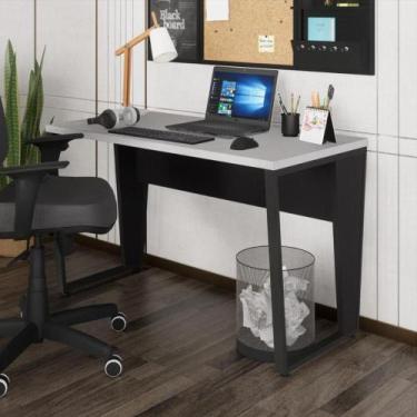 Imagem de Escrivaninha Mesa De Escritório 120cm Multimóveis Cr25327 Cinza Preto 