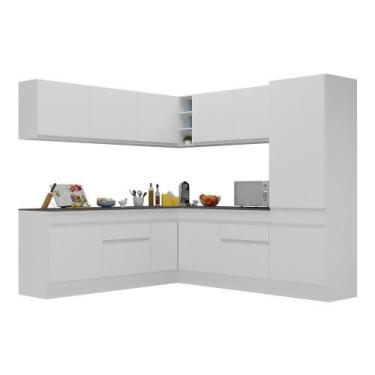 Imagem de Armário De Cozinha Completa De Canto Com Rodapé Veneza Multimóveis V21