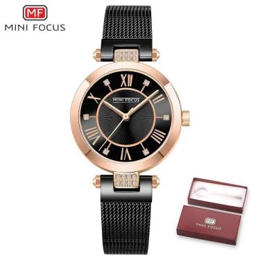 Imagem de Relógio Feminino Mini Focus Mf0215l à Prova D'água Preto